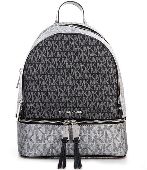 michael kors medium logo backpack|Michael Kors rhea colorblock backpack.